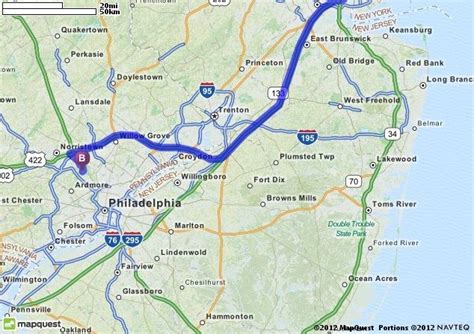 Driving Distance from EWR to Philadelphia, PA - Travelmath