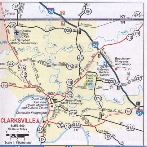 Driving directions from Birmingham, AL to Clarksville, TN includ
