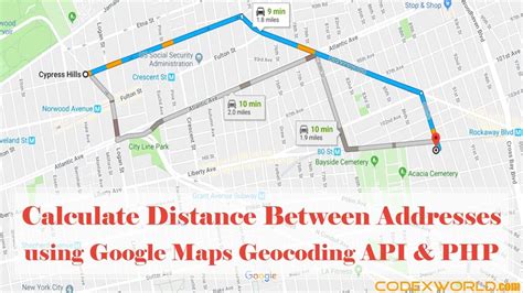 Driving distance between 2 addresses. In many cases, the driving or walking distance between two points is far more important and informative than a straight line distance. However, finding it is much more difficult and forces us to rely on APIs such as Distance Matrix API from Google Maps. ... used a separator. So if we have 2 addresses, let’s say ‘First Street 10’ and ... 