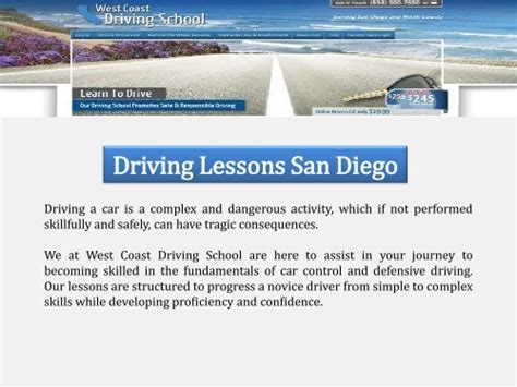 Driving lessons san diego. We are a driving school that provides DMV serves and driving lessons for ALL those who desire a California Driver's License. Our Mission is To Make Your DMV Experience a Positive One! We are Licensed and Bonded by the Department of Motor Vehicles. We serve Oceanside, Carlsbad and Vista. As a Marine Veteran … 