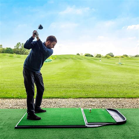 Driving range golf practice mat. Everfit Golf Hitting Practice Mat Portable Driving Range Training Aid 80x60cm. ... Practice your golf game anywhere with the Everfit Practice Golf Mat. Suitable for beginners and experts alike, the mat can be used anywhere to practice thanks to its portable and foldable design. The mat uses quality faux PP grass that is fade and UV resistant to ... 