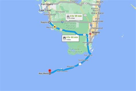 Driving route from Naples Fl. To Key West. - Key West Forum