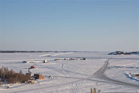 Driving the Ice Road on Great Slave Lake in Yellowknife