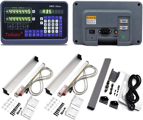 Dro linear scale.  TOAUTO DRO 2 Axis Digital Readout Display with 2pc Glass Linear Scal...