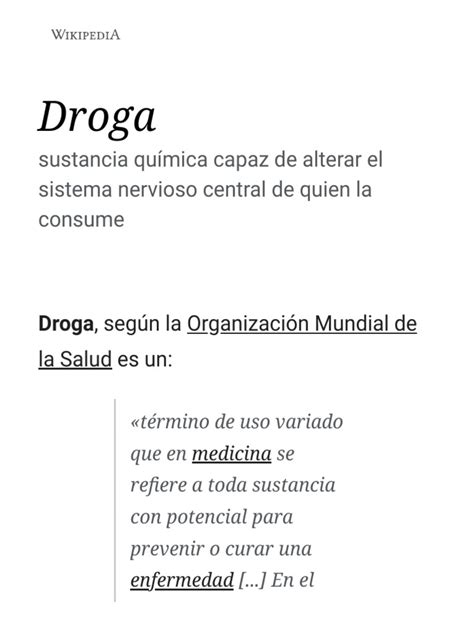 Droga - Wikipedia, a enciclopedia libre