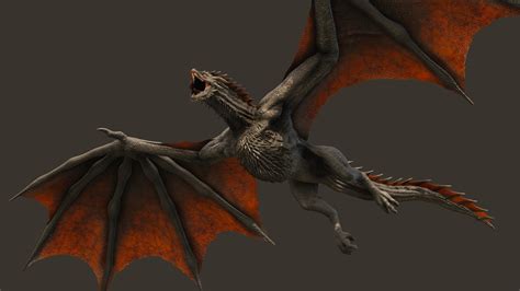 Drogon 3d model.  "A dragon without its rider is a tragedy.  You Find 8...