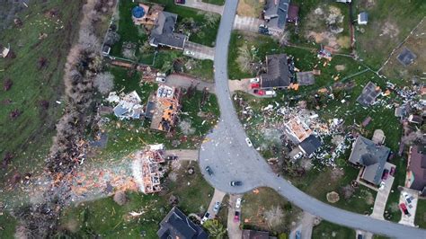 Drone photos capture storm devastation in Indiana