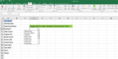 Drop down list in excel motorcycledarelo