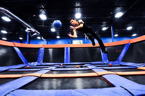 Drop Zone. FIND A PARK NEAR YOU. The Drop Zone is an arena for trying new tricks. Get the biggest air you can. Pose mid-air for a photo. Then land nice and softly. The Indoor Drop Zone is an arena for learning new parkour tricks, posing for photo mid-air safely & securely. Book at Sky Zone now!