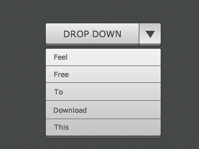 Dropdown Menu Psd Free File Download Now