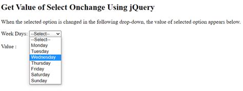 Dropdownlistfor onchange jquery.  Feb 1, 2009 · Learn how to change the selected...