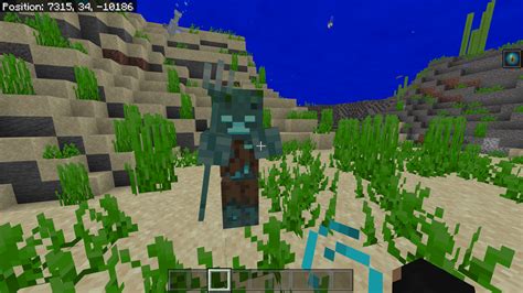 Drowned in Minecraft Spawning Behavior Drops