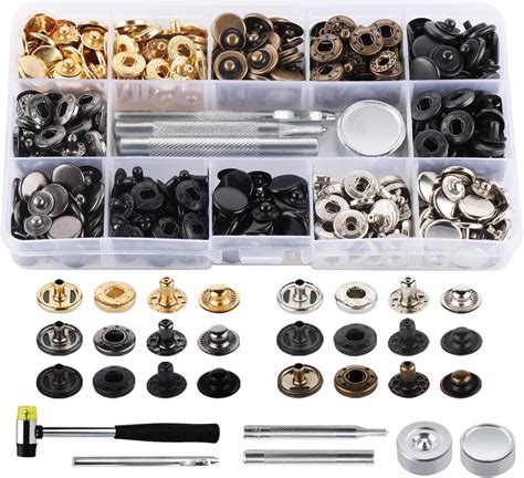 Druckknopf Kit Snap Buttons Set Drücken Fastener Kit eBay