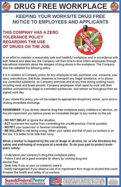 Drug Free Workplace Sample Program