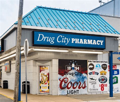  Drug City Pharmacy is a full-service independent pharmacy in Baltimore, MD providing a wide variety of services including conventional prescription medications. ... 