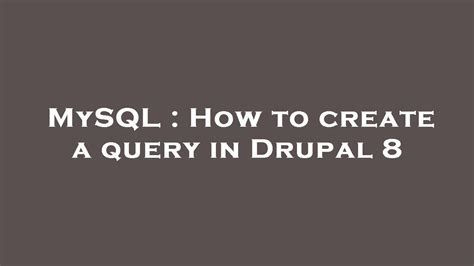 Drupal 8 join query.  The topics will help them become skilled at installing, admi...