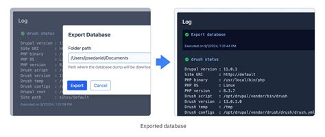 Drupal export content.  To use it, switch to the Drupal root and run the ...