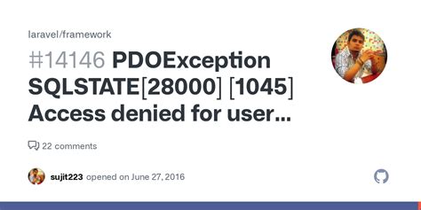 Drupal pdoexception sqlstate 28000 1045 access denied …