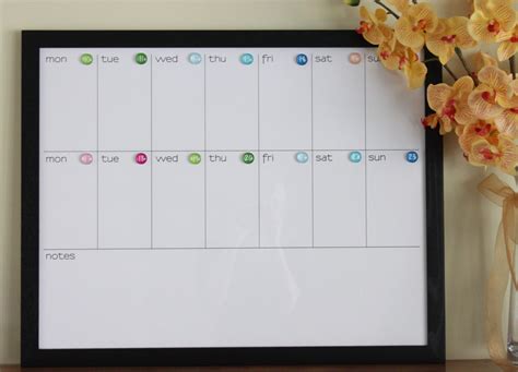 Dry Erase Custom Framed 2 week Calendar by MillcreekPress