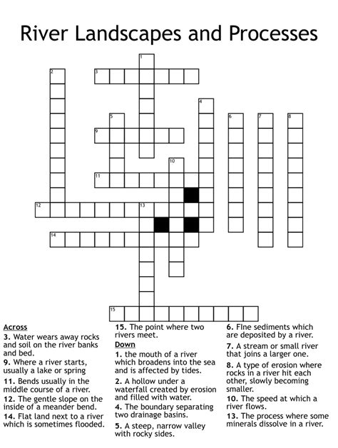 Dry riverbed crossword puzzle clue. All solutions for "A water hole or well in a dry riverbed" 30 letters crossword answer - We have 1 clue. Solve your "A water hole or well in a dry riverbed" crossword puzzle fast & easy with the-crossword-solver.com 