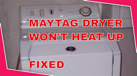 Dryer won't heat maytag. No heat or not enough heat is the 2nd most common symptom for Maytag MEDX655DW1. It takes 15-30 minutes to fix on average. The instructions below from DIYers like you make the repair simple and easy. Many parts also have a video showing step-by-step how to fix the "No heat or not enough heat" problem for Maytag MEDX655DW1. 