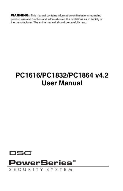 Dsc power series pc1616pc1832pc1864 v42 user manual. - Fusiones y adquisiciones como instrumentos estratégicos del empresario.
