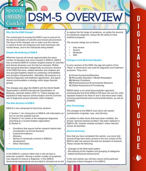 Dsm 5 overview speedy study guides. - 2008 2009 honda crf230 4 stroke motorcycle repair manual.