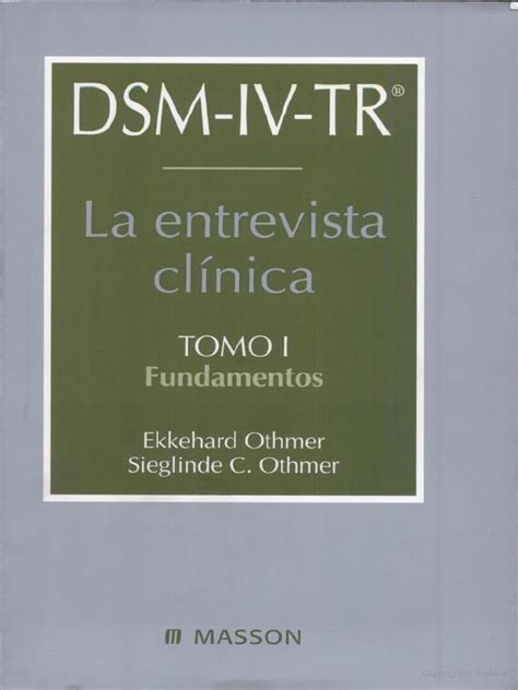 Dsm iv entrevista clinica   fundamentos tomo 1. - Manual de servicio de claas dominator.