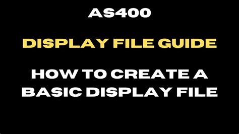 Dsp file as400.  DSP for Display 3.  CRT for Create 5.  CHG for Change...