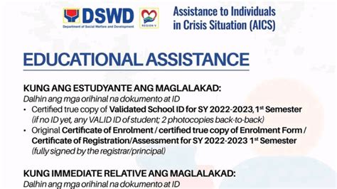 Dswd financial assistance online application.  DSWD Mainly aims to give Educa...