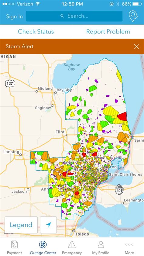 The mobile app shows the DTE Energy Outage map and dynamically updates it for your area. With the DTE Energy App, this is an easy way to track your restoration progress via email, text, or receive a push notification from their outage center on your cell phone or smartphone. To report a downed power line call, 9-1-1, then …. 
