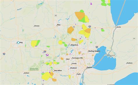 Find the DTE Energy map here. DTE services much of Southeast Michigan and tracks outages based throughout the area. On the company's page, it will enclose businesses and residents in different .... 