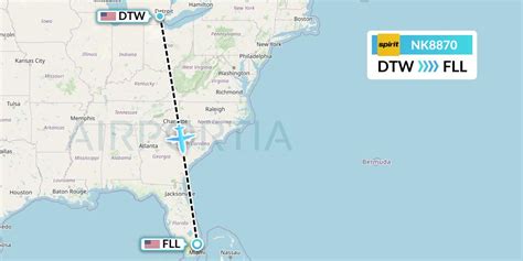 Ultra Low Fare Flights from Fort Lauderdale, FL (FLL) to Detroit (DTW) with Spirit from $21.