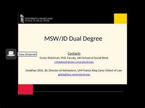 Whitman School of Management have responded with a J.D./Master of Business Administration joint degree program. ... Students with a joint law and social work .... 