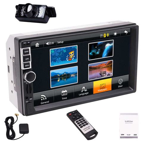 Rear & Front View Camera - Parking has never been easier with this premium double din car stereo which supports front and rear camera, comes with a built-in rear view camera supporting HD night-vision images for a safer and time-efficient experience! Simply shift into reverse and the system powers on the camera automatically, for optimal ...