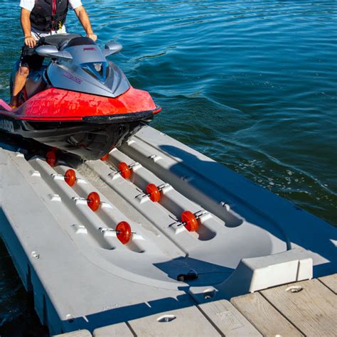 Dual jet ski floating dock.  This PWC Port makes loading and unloading effortle...