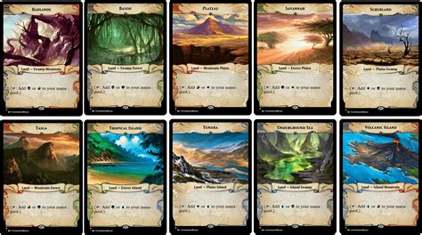 Dual lands mtg. 6References. Taplands is the nickname for lands that usually produce multiple colors of mana and generally enter the battlefield tapped during some point in the game and have no additional drawbacks, though mechanics to have these lands enter the battlefield untapped may be present. [1] This is the most common drawback given to lands, thus a ... 