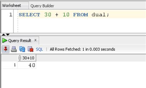 Dual table in sql