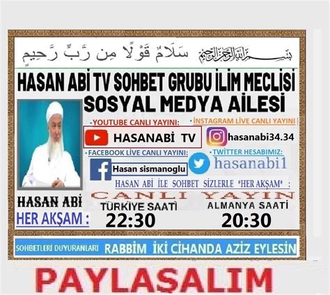 Dualar hasanabi tv Facebook. 