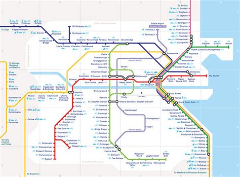 Dublin Train Map - DART, Commuter, Luas and Airlink