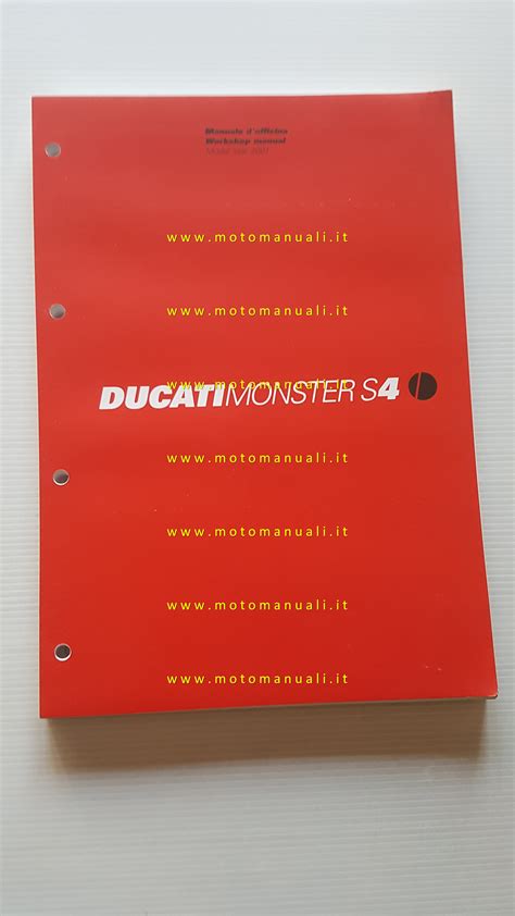 Ducati monster s4 2001 manuale d'officina. - ' t word grooter plas, maar niet zo 't was.