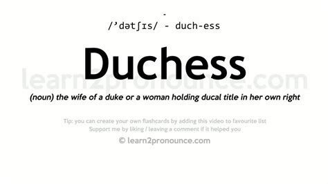 Duchess definition and meaning Collins English Dictionary