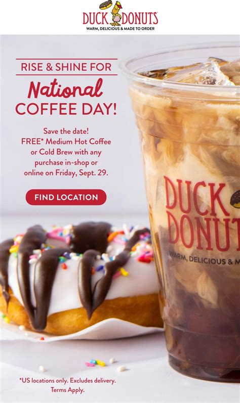 Duck donuts promo code. Oct 17, 2023 · You can get 30% off your order at Duck Donuts by using the promo code at checkout. How can I get a free cinnamon sugar donut at Duck Donuts? You can get a free cinnamon sugar donut at Duck Donuts, which is National Doughnut Day. 