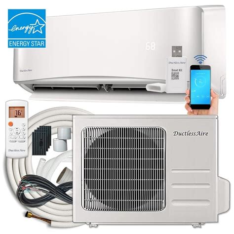 Shop MRCOOL DIY Series Dual Zone 18000-BTU 21 SEER Ductless Mini Split Air Conditioner Heat Pump Included with 16-ft/16ft Line Set 230-Volt in the Ductless Mini Splits department at Lowe's.com. In this multi-zone bundle you will receive: MRCOOL DIY 18k BTU condenser, two 9,000 BTU wall-mounted air handlers, 2 remotes, and 2 smart HVAC wifi kits.