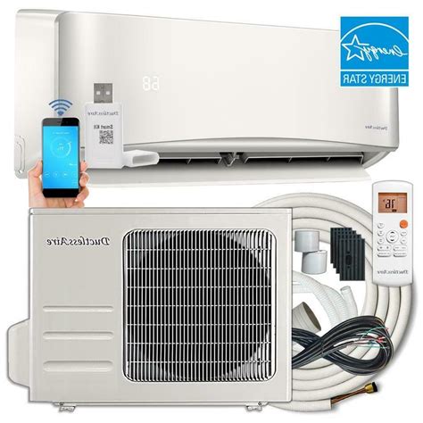 Shop DuctlessAire ENERGY STAR Single Zone 24000-BTU 19 SEER Ductless Mini Split Air Conditioner and Heater with 16-ft Installation Kit in the Ductless Mini Splits department at Lowe's.com. The 24,000 BTU 2 ton 19 SEER AHRI certified DuctlessAire mini split air conditioner with variable-speed DC inverter compressor provides a highly efficient,. 