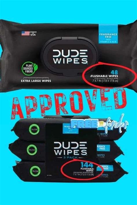  Send toilet paper back to the Stone Age with DUDE Wipes. Our wipes are made with naturally soothing aloe vera and vitamin E, so they're gentle on your sensitive sides and will leave you feeling refreshed and ready for whatever the day brings. Flushable wipes made with plant-sourced fibers. 35% Larger than your average flushable wipe. . 