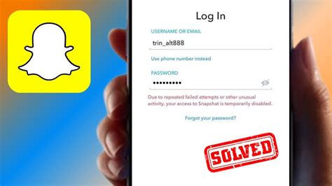 Snapchat wont let me verify my number, it says due to repeated login attempts or other suspicious activity. login for your ACCOUNT IS TEMPORARILY D... Snapchat wont let me verify my number, it says due to repeated login attempts or other suspicious activity. login for your ACCOUNT IS TEMPORARILY DISABLED. I HAVE ONLY TRIED TO LOGIN ONCE. 