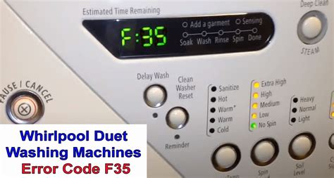 Duet washer error codes. See what Whirlpool Duet front loading washer error codes mean! Duet repair guide explains diagnostic tests, error codes, troubleshooting, and washing machine parts testing. 