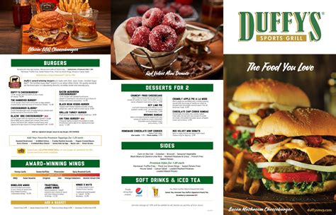 Duffy Menu With Prices