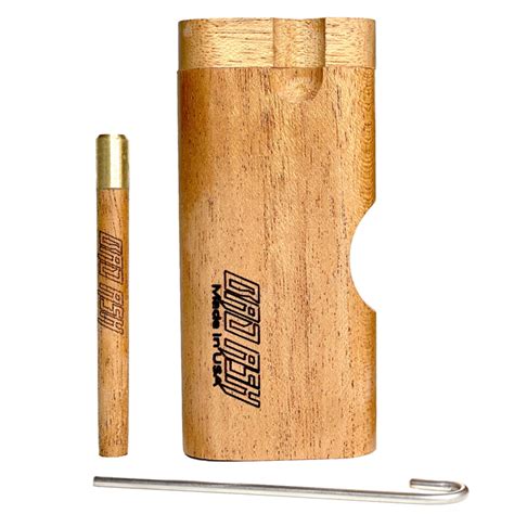 The Classic Wood One Hitter Dugout is a beautiful, handcrafted smoking storage box and is made from only the best exotic hardwoods.. The gifted one hitter comes with a built-in filter that will help keep your smoke smooth and cool. The built-in filter will also help reduce how much tar you inhale by trapping excess resin in its mesh screen, and It comes with a poker tool and a cleaning brush .... 
